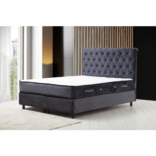 Sonata Set 90 x 190 v3 - Anthracite Anthracite Single Mattress, Base & Headboard slika 1