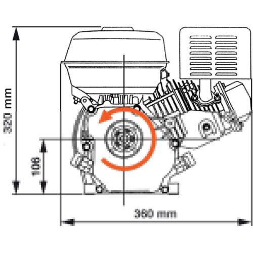 Benzinski motor 6,5 KS 4,8 kW crni slika 32