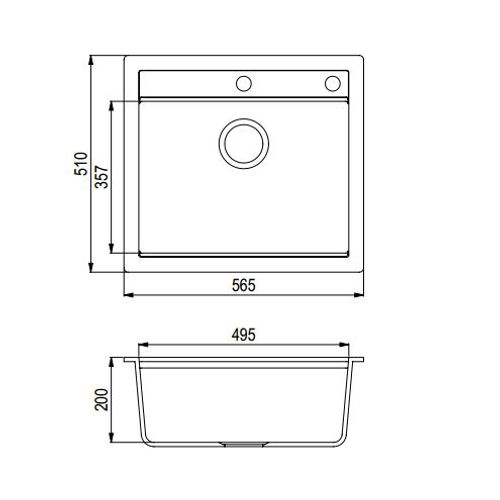 Sudoper Helika QUADRO SQQ100-AW Alba slika 3