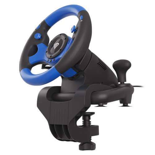 Natec NGK-1566 GENESIS SEABORG 350, Driving Wheel for PC/Console, 10-inch Wheel, Dual-motor Feedback, Gear Shift Knob/Pedals, Accelerator/Brake Pedals, 15 Buttons, USB slika 1