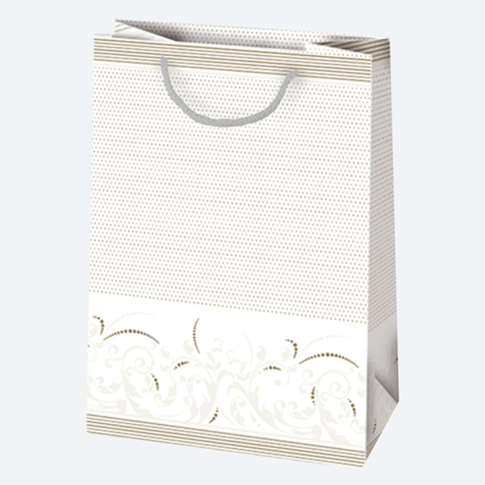 T5BOG34 Ukrasna vrećica - Bijela sa motivom 23x32x11cm, Više dezena slika 3