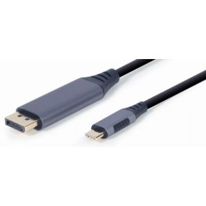 CC-USB3C-DPF-01-6 Gembird USB Type-C to DisplayPort male adapter cable, space grey, 1.8 m A