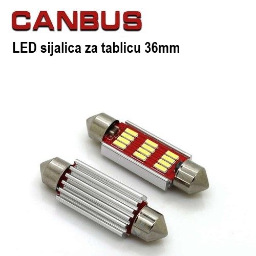 Led sijalica za tablicu (2 kom) 36mm 12SMD slika 2