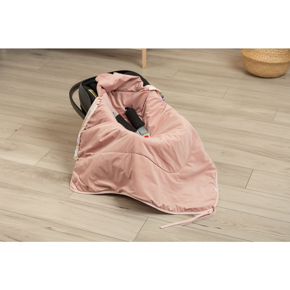 Baršunasti kolević previtač deka xl magnolia pink slika 6