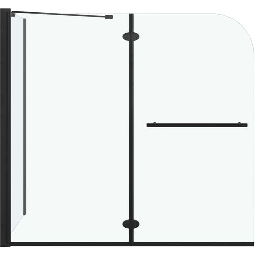 Tuš-kabina s duplim sklopivim vratima ESG 120x68x130 cm crna slika 16