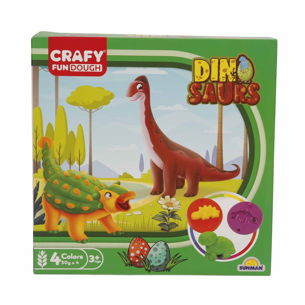 SUNMAN Crafy 04734 Plastelin Dinosaur Set 22X22cm slika 1