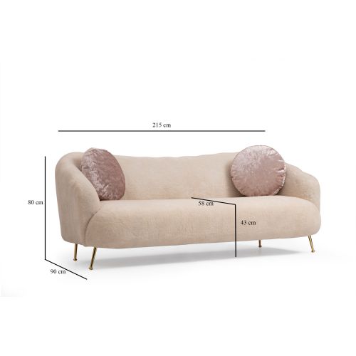 Atelier Del Sofa Istiridye - Trosed u Bež Boji slika 10