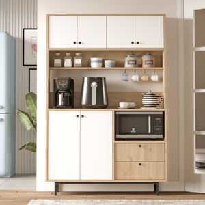 RE5-SW OakWhite Multi Purpose Cabinet