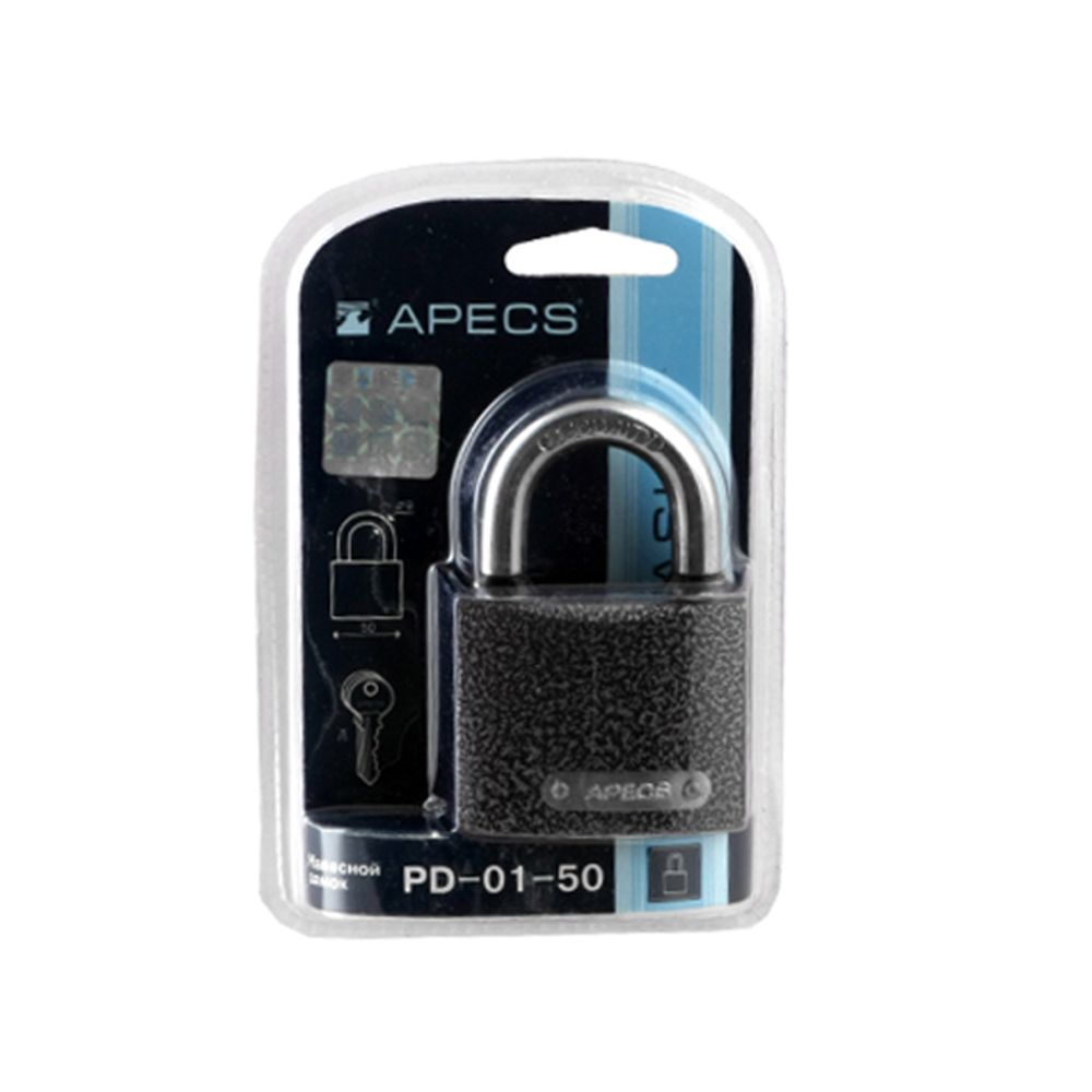 Katanac APECS - metalni, PD - 01, 32 mm, automat, blister slika 1