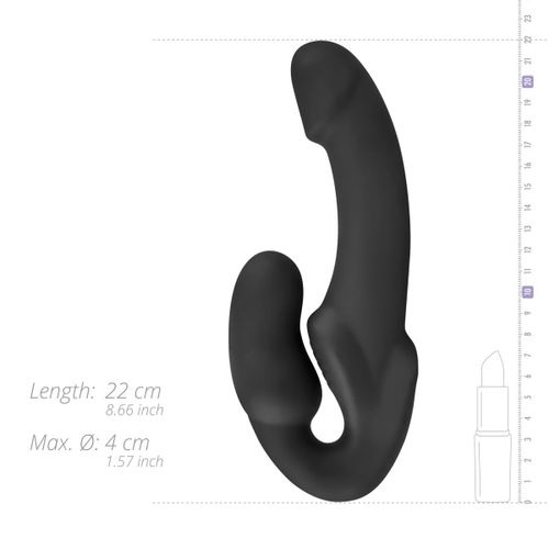 Strap on dildo bez pojasa No-Parts - Morgan, 22 cm, crni slika 13