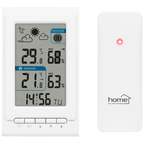 Home  HCW 01 vremenska stanica sa satom i bežičnom vanjskom jedinicom slika 2