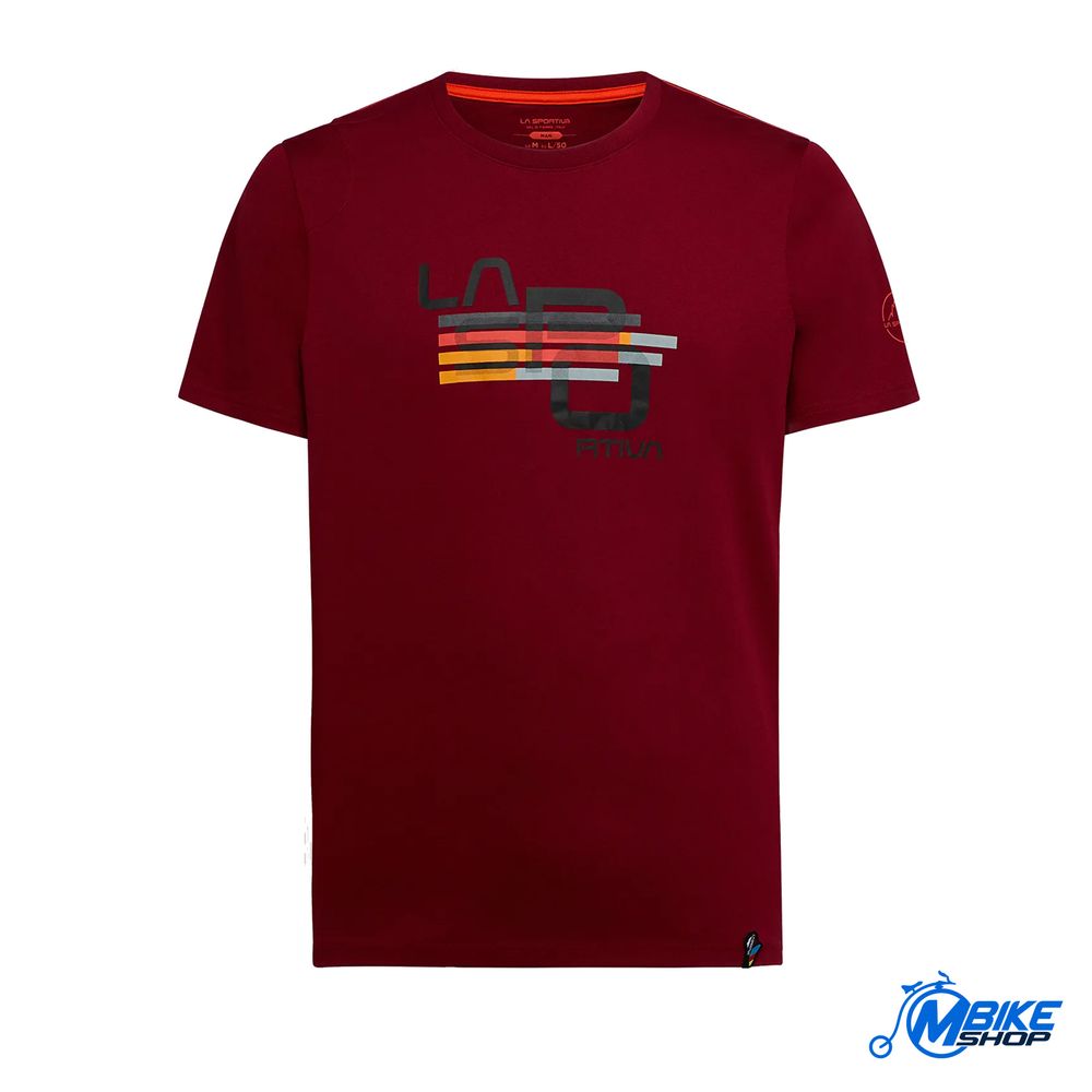 La Sportiva Muška majica Stripe Cube, Sangria slika 1