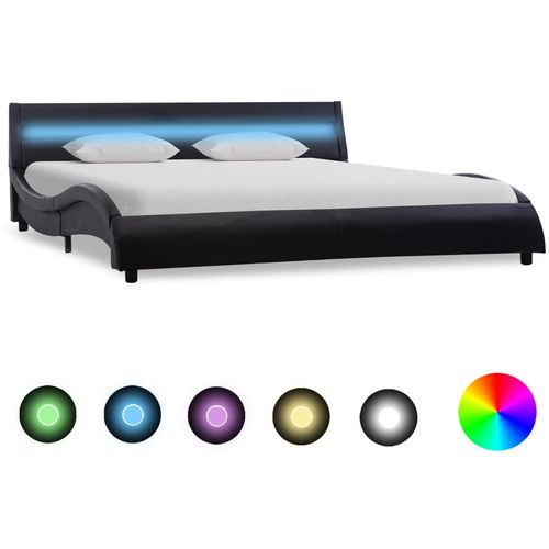 Okvir za krevet od umjetne kože s LED svjetlom crni 120x200 cm slika 18