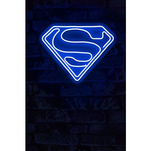 Wallity Ukrasna plastična LED rasvjeta, Superman - Blue slika 10