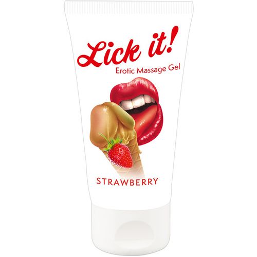 Gel za masažu sa ukusom jagode Lick it Strawberry slika 1