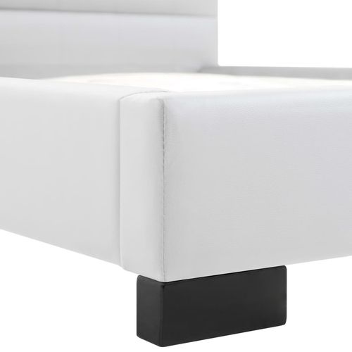 Okvir za krevet od umjetne kože bijeli 140 x 200 cm slika 5