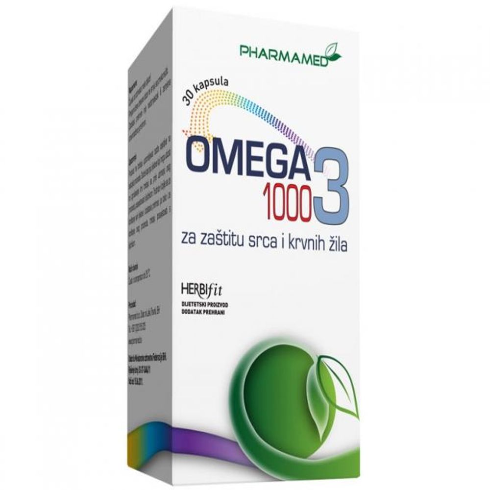 OMEGA 3 30X1000MG PHARMAMED - Dodatak Prehrani za Zdravlje Srca slika 1