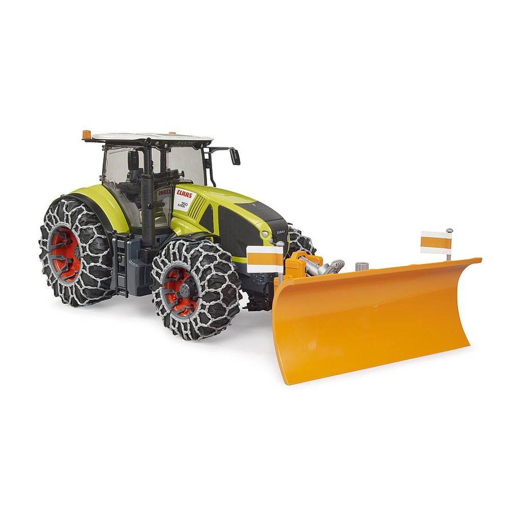 Bruder 3018 Traktor sa lancima za snijeg i plugom Claas Axion 950 slika 2