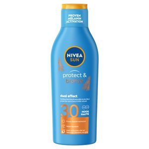 NIVEA SUN Protect & Bronze losion za sunčanje SPF 30, 200 ml