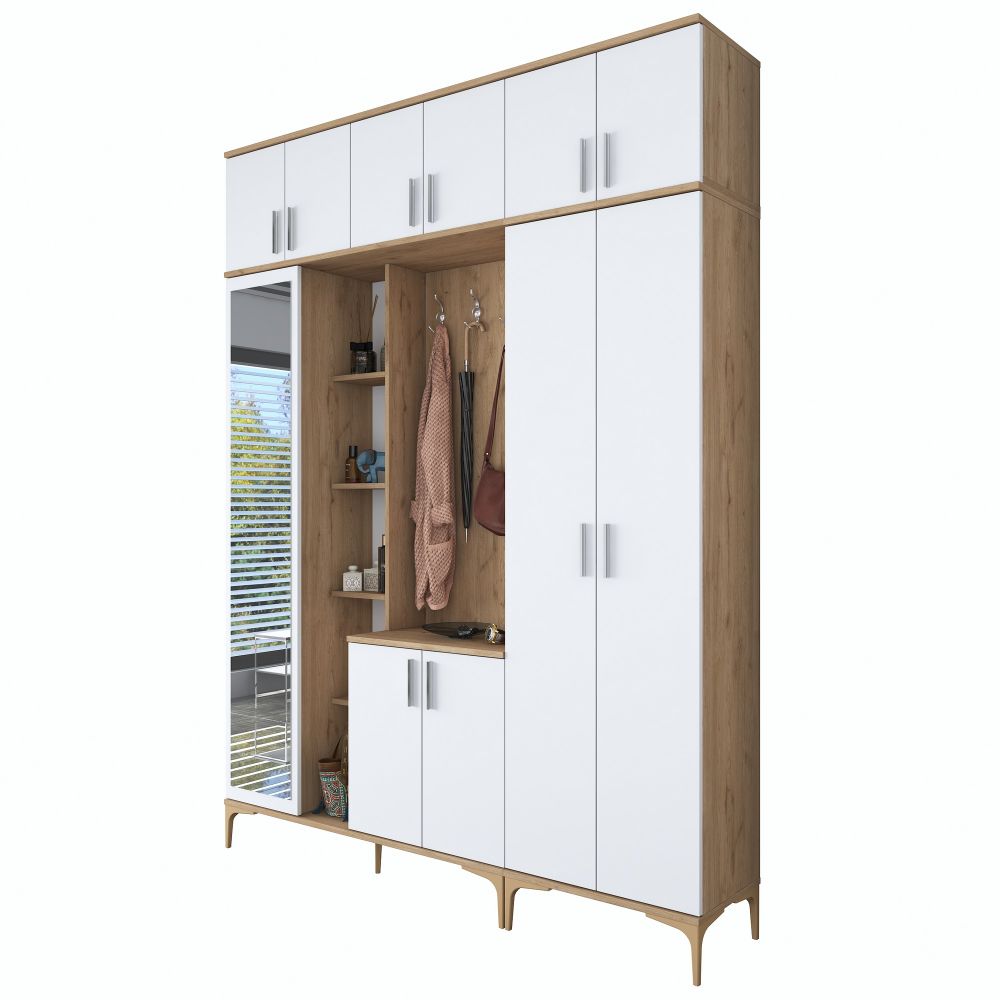 Bijeli Hodnik Ormar EA128 - 2795 Walnut slika 10