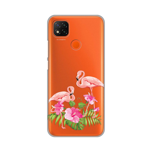 Torbica Silikonska Print Skin za Xiaomi Redmi 9C/10A Flamingo slika 1