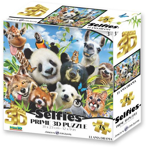 Puzzle 3D- selfie - lama drama 48 kom 31x23cm slika 1