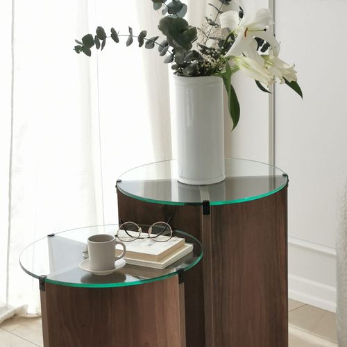 Lily - Walnut Walnut Nesting Table (2 Pieces) slika 5