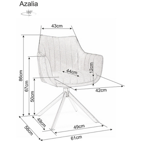 Stolica AZALIA - Tkanina  slika 6