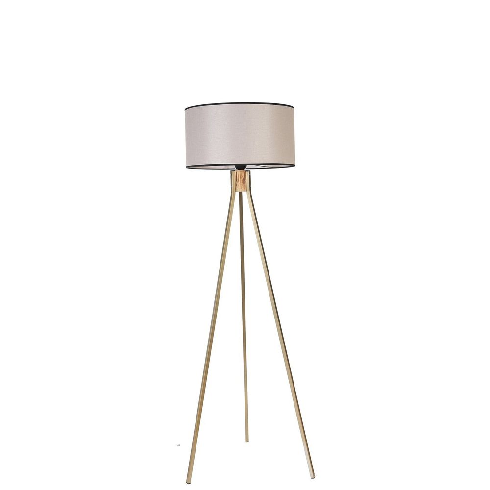 Fısco Tripod Eskitme Lambader Silindir sa Abajurlu zlatna i siva slika 3