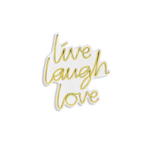 Wallity Ukrasna plastična LED rasvjeta, Live Laugh Love - Yellow slika 15