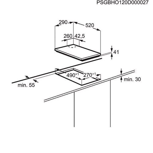 Electrolux EGC3322NVK Ugradna plinska ploča  slika 2