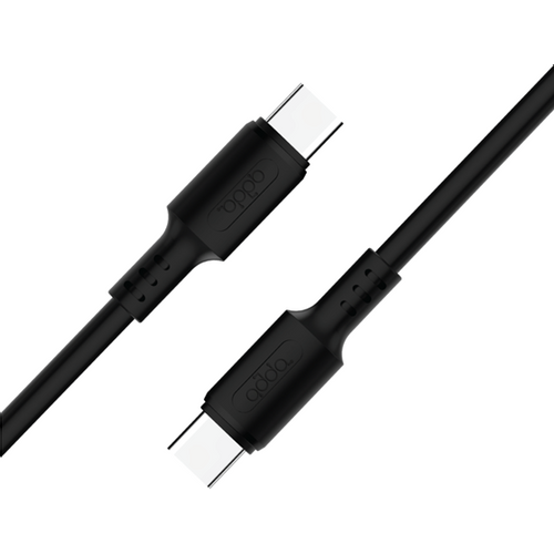 Kabel ADDA USB-202-BK, Fusion Charge+Data, Type-C na Type-C, PD 60W, Premium TPE, 1.2m, crni slika 1