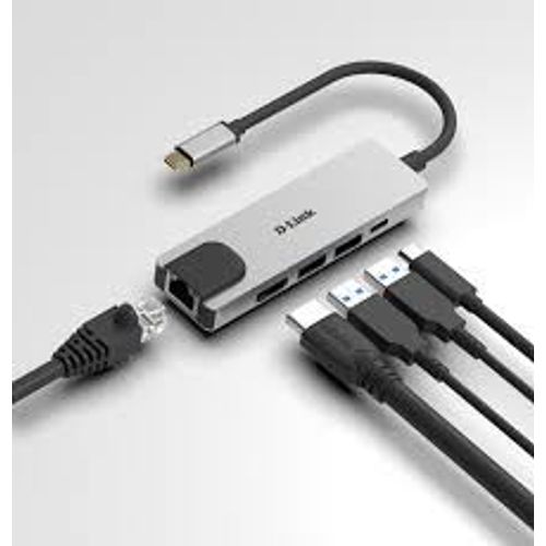 DLink DUB-M520, 5‑in‑1 USB‑C Hub sa HDMI/Ethernet i napajanjem slika 1