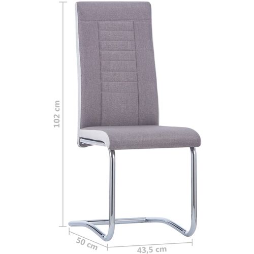 Konzolne blagovaonske stolice od tkanine 6 kom smeđe-sive slika 8