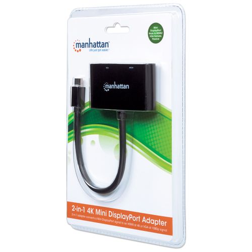 Adapter Manhattan 152709 Mini DisplayPort/M - HDMI/VGA F Crni slika 2