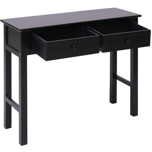 Konzolni stol crni 90 x 30 x 77 cm drveni slika 21
