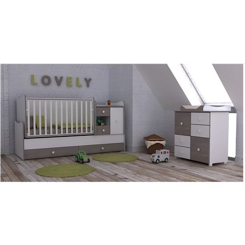 LORELLI CUPBOARD NEW Komoda za Previjanje White/Artwood slika 7