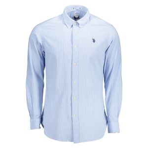 US POLO SHIRT LONG SLEEVE MAN LIGHT BLUE