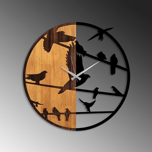 Wallity Ukrasni drveni zidni sat, Wooden Clock - 73 slika 4