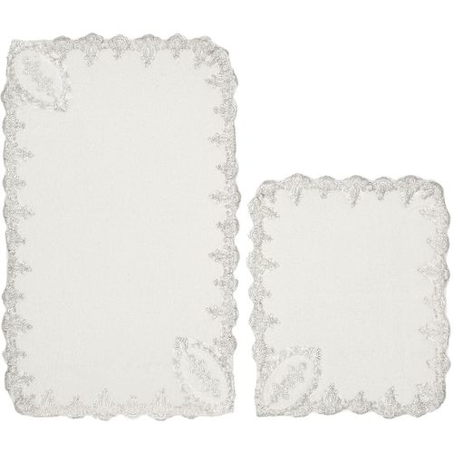 Viyana - Cream Cream Bathmat Set (2 Pieces) slika 2