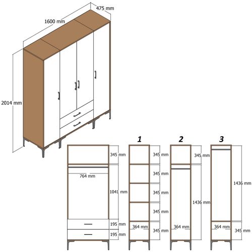 Kumsal STR - Beli Ormar slika 6