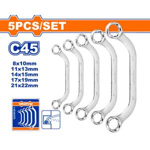 Wadfow 5-delni set zakrivljenih okastih ključeva  WFR3405