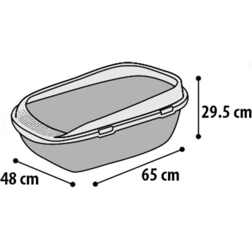 MAČJI WC GARFY SIVI 48x65xV.:29,5cm slika 2