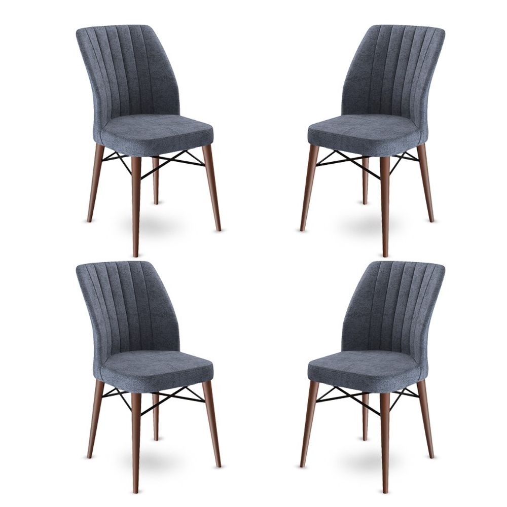 Flex - Fume, Smeđi Set Stolica (4 Komada) slika 1