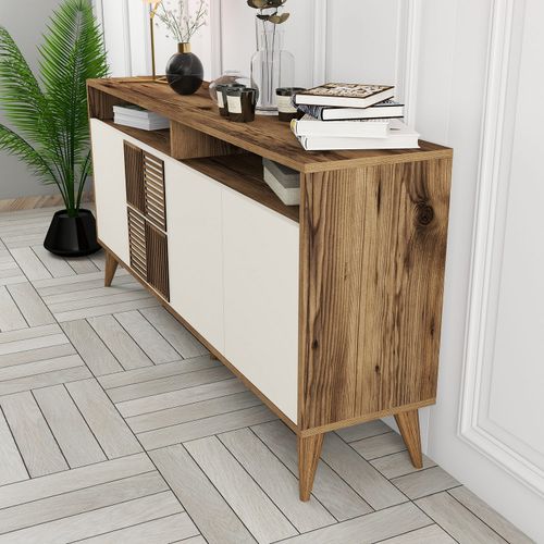 Woody Fashion Konzola, Milan 160 - Walnut, Cream slika 3