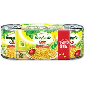 Bonduelle Gold Kukuruz šećerac 170g, 3 komada