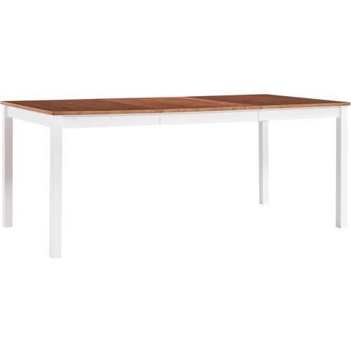 Blagavaonski stol bijelo-smeđi 180 x 90 x 73 cm od borovine slika 13