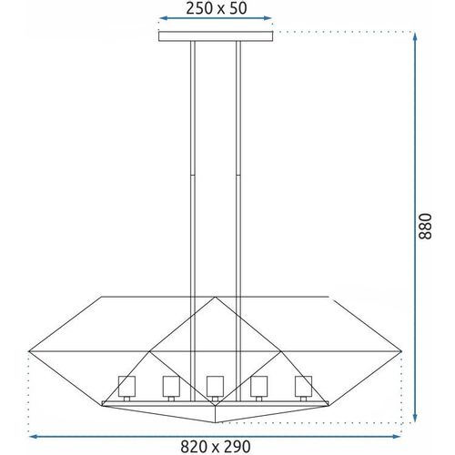 TOOLIGHT Viseća svjetiljka APP1037-5CP slika 13