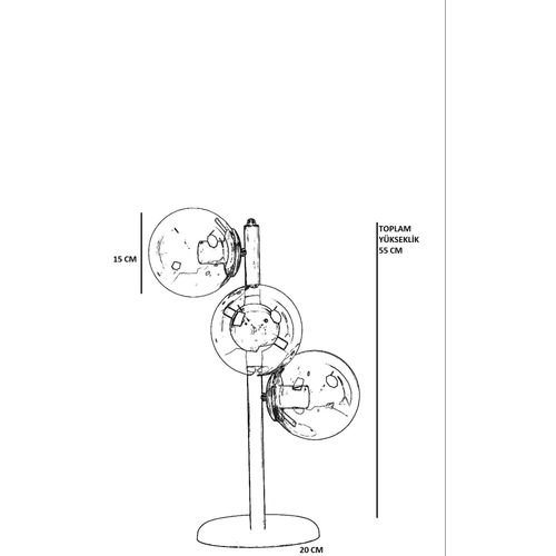 Simay 8728-3 Gold Table Lamp slika 4