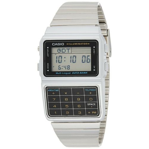 Uniseks sat Casio DATABANK CALCULATOR STEEL - MATT CASE Siva slika 1